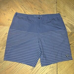 Wave Zone Mens Blue Striped Hybrid Board Shorts Size 42 760236333753